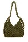 Hibourama Borsa A Secchiello Vannifique In Rete Verde Militare Donna In Leek