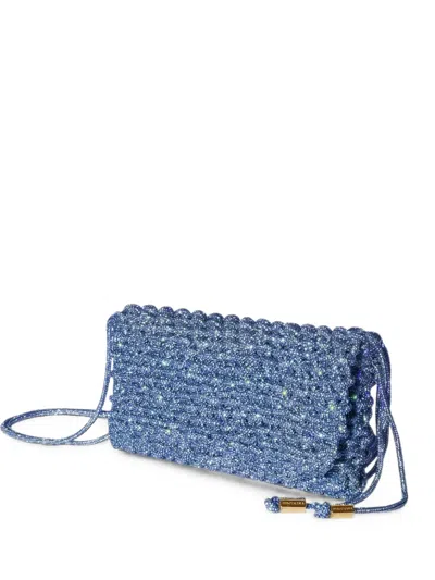 Hibourama Aurora Crystal-embellished Shoulder Bag In Blue