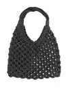 Hibourama Vannifique Beaded Knotted Tote Bag In Gray