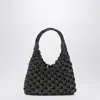 Hibourama Black Vannifique Small Bag With Crystals In Metal