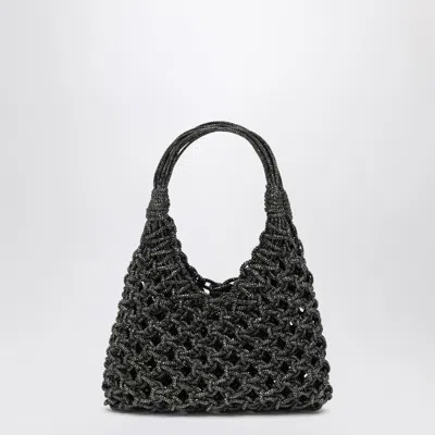 HIBOURAMA BLACK VANNIFIQUE SMALL BAG WITH CRYSTALS