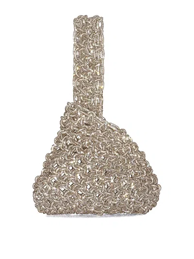 Hibourama Niky Crystal-embellished Tote Bag In Gold