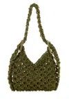 Hibourama Borsa A Secchiello Vannifique In Rete Verde Militare Donna
