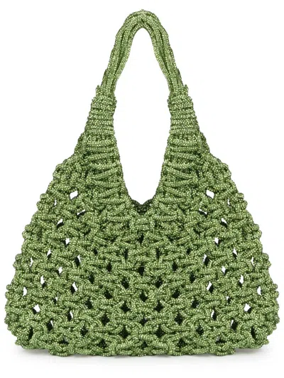 Hibourama Borsa "vannifique" Small Con Cristalli In Green