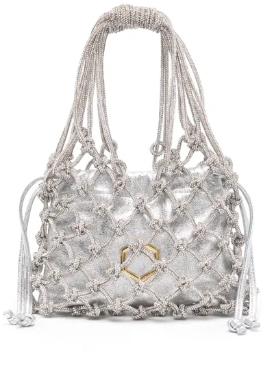 Hibourama Carrie Tote Bag In Silver