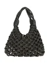 Hibourama Crystal-embellished Shoulder Bag In Gray
