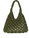 Hibourama Crystal-embellished Shoulder Bag In Green