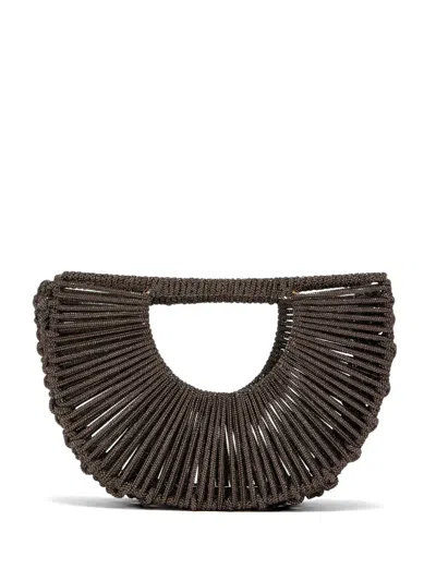 Hibourama Demetra Crystal-studded Tote Bag In Brown