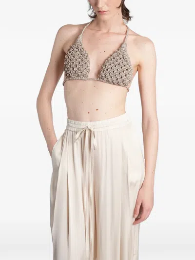 Hibourama Diamond Crystal-embellished Top In Multi