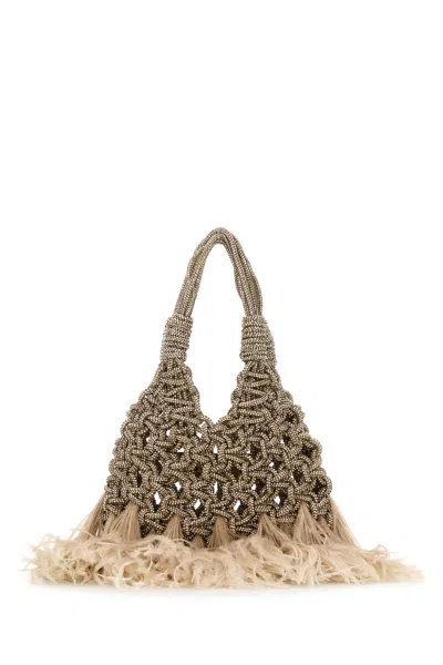 Hibourama Embellished Mesh Mini Vannifique Handbag