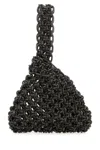 Hibourama Embellished Mesh Niki Handbag In Black