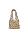 Hibourama Golden Shadow Velvet Mesh Bag In Neutral