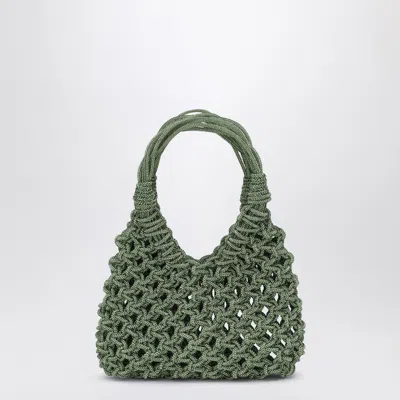 Hibourama Green Vannifique Small Bag With Crystals In Metal