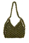 Hibourama Borsa A Secchiello Vannifique In Rete Verde Militare Donna In Green