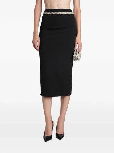Hibourama Hera Midi Skirt In Black