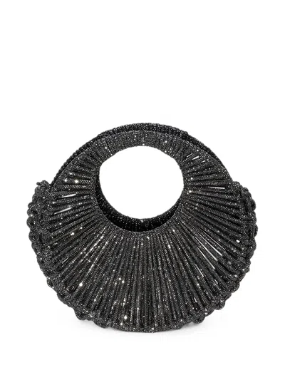 Hibourama Jaya Crystal-embellished Clutch Bag In Blue