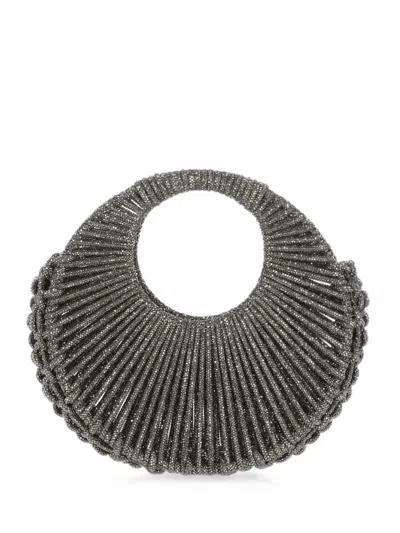 Hibourama Jaya Crystal-embellished Woven Tote Bag In Silver
