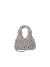 HIBOURAMA KNITTED BAG EMBELLISHED WITH SILVER BEADS