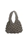 Hibourama Knotted Embellished Tote Bag In Gray