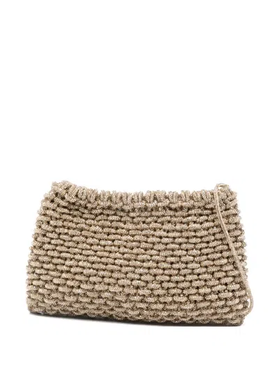 Hibourama Medium Penelope Crystal-embellishment Clutch Bag In Neutral