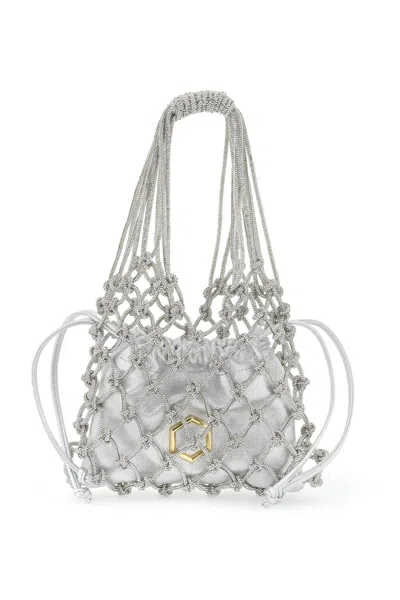 Hibourama Mini Carrie Handbag In Silver