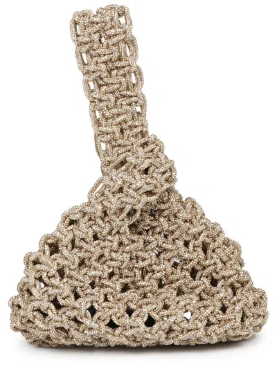 Hibourama Niky Crystal-embellished Tote Bag In Gold