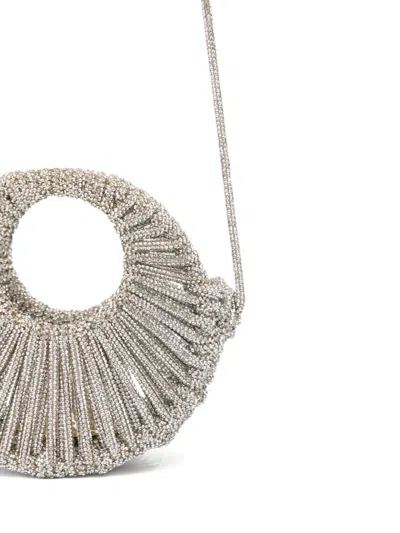 Hibourama Mini Jaya Cross Body Bag In Silver