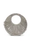 Hibourama Jaya Silver Jewelry Bag With Crystals In Silber
