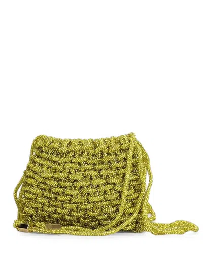 Hibourama Mini Penelope Bead-embellished Shoulder Bag In Purple