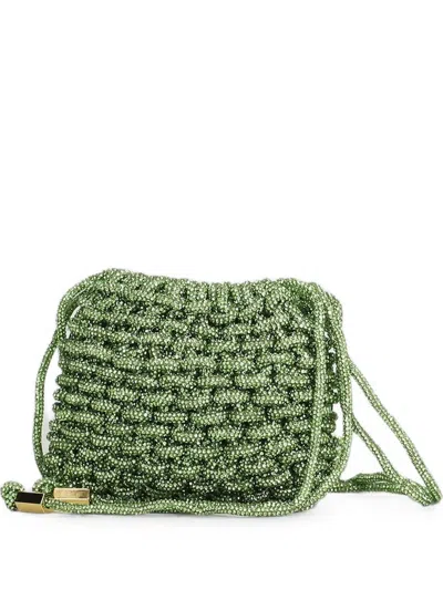 Hibourama Mini Penelope Crystal-embellished Shoulder Bag In Yellow
