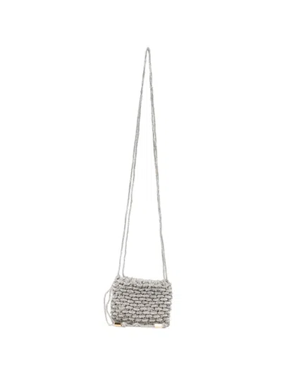 Hibourama Mini Penelope Shoulder Bag In Silver
