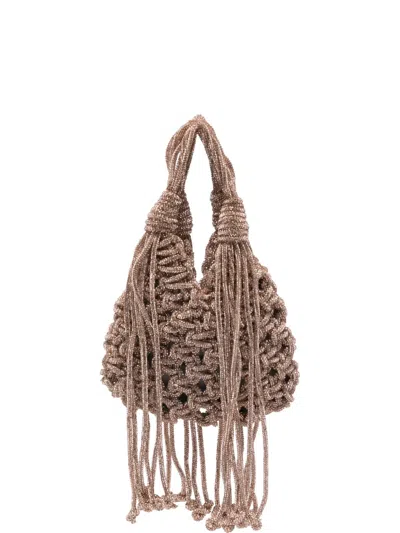 Hibourama Mini Vannifique Crystal-embellishment Tote Bag In Brown