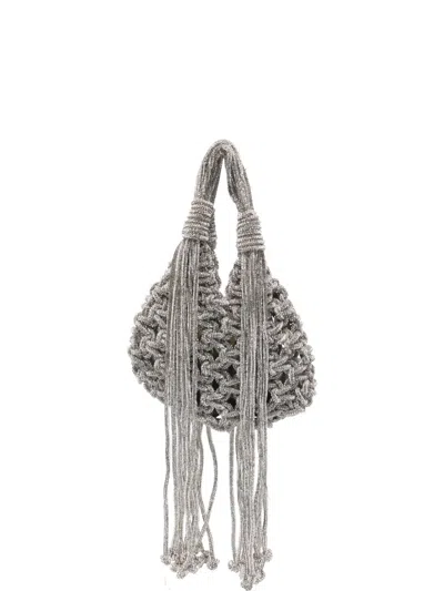 Hibourama Mini Vannifique Crystal-embellishment Tote Bag In Gray