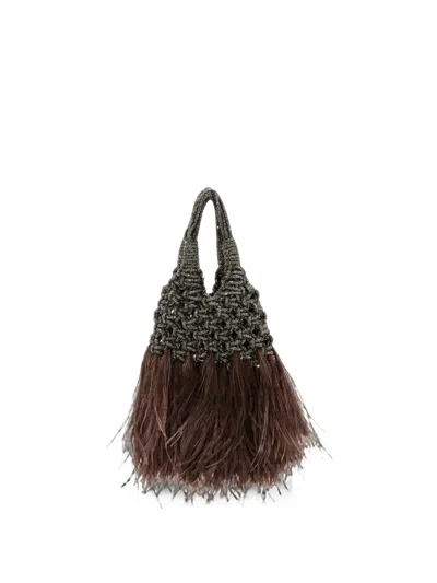 Hibourama Mini Vannifique Plumes Tote Bag In Pattern