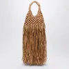 Hibourama Natural Leather And Raffia Fringed Vannifique Bag