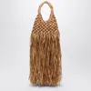 Hibourama Natural Leather And Raffia Fringed Vannifique Bag