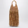 Hibourama Natural Leather And Raffia Fringed Vannifique Bag