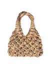 HIBOURAMA NATURAL VANNIFIQUE BAG IN RAFFIA AND CRYSTALS