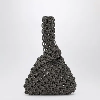 Hibourama Niky Black Jewelry Bag With Crystals