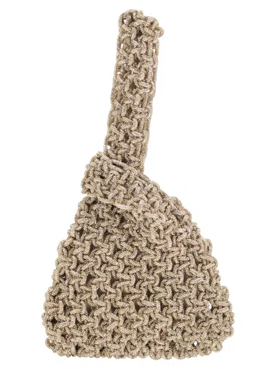 Hibourama Niky - Jewel Bag With Knot In Neutral