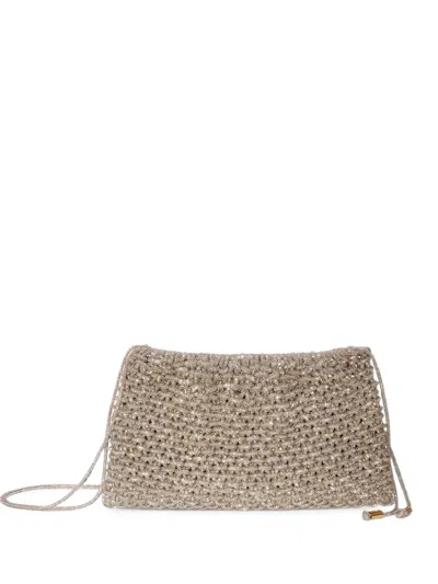 Hibourama Penelope Crystal-embellished Shoulder Bag In Neutral