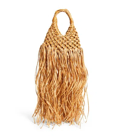 Hibourama Raffia Vannifique Top-handle Bag In Brown