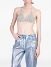 Hibourama Diamond Bra Topwear In Silver Resin In Gray