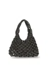 Hibourama Crystal-embellished Shoulder Bag In Gray