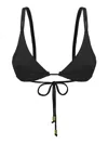 Hibourama Stretch Fabric Triangle Bra In Black