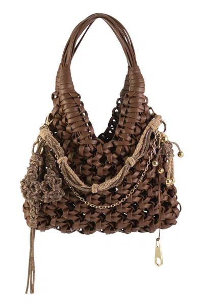 Hibourama Vannifique - Leather Jewel Bag In Brown