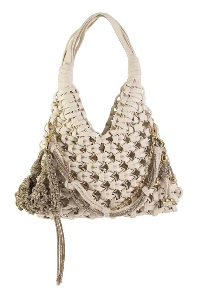 Hibourama Vannifique - Leather Jewel Bag In Neutral