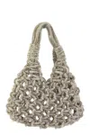 Hibourama Mini Vannifique Knitted Tote Bag In Metallic