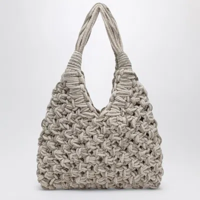 Hibourama Vannifique Crystal Bag In Ivory Velvet In White