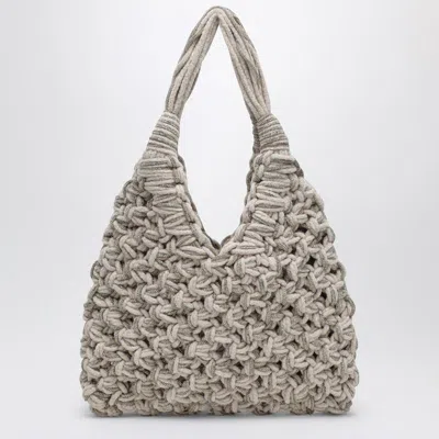 Hibourama Vannifique Crystal Bag In Ivory In Gray